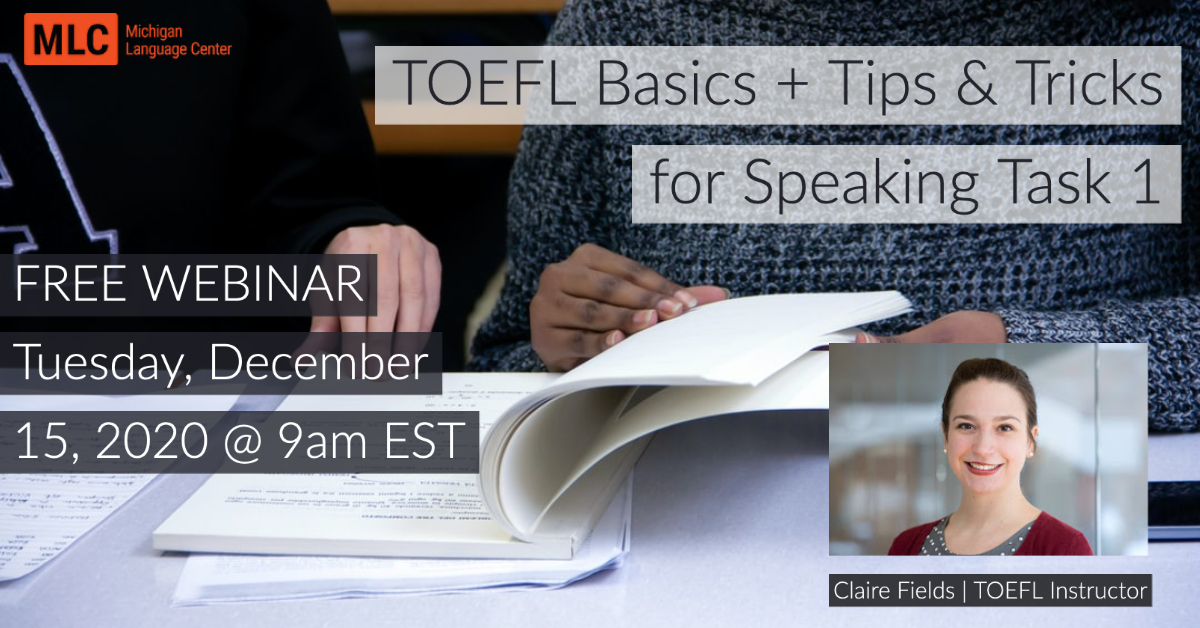 Free TOEFL Webinar MLC