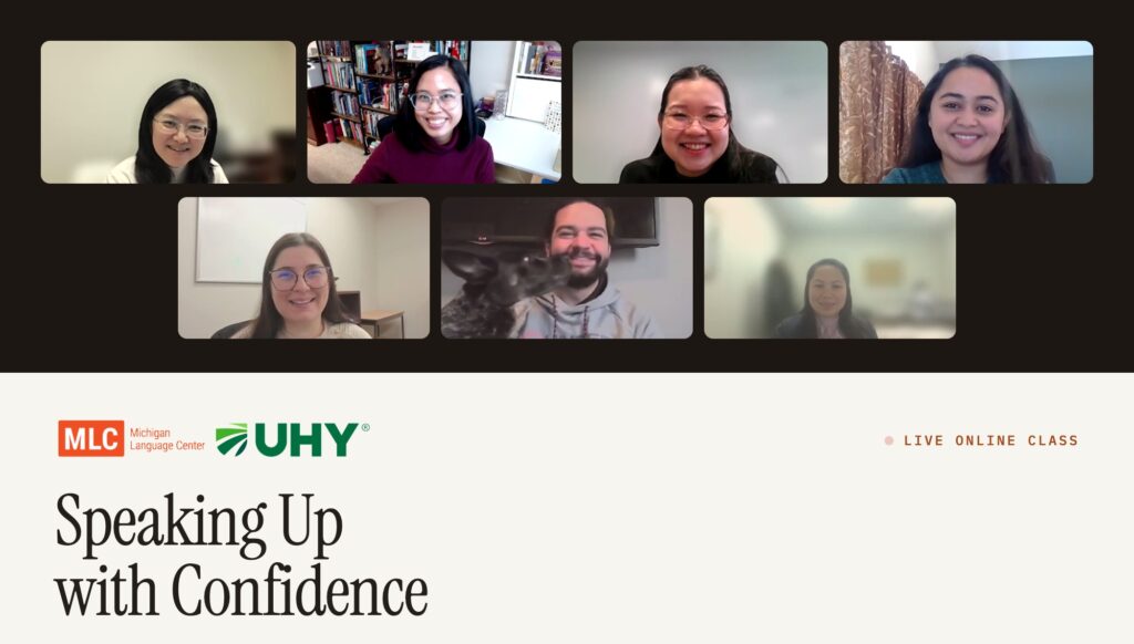 An online class featuring UHY employees working to improve their client-facing communication skills.